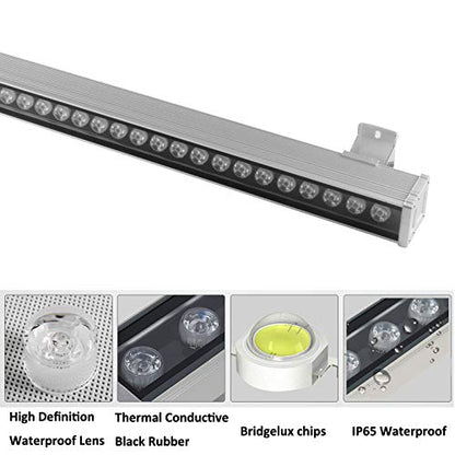 JSN&PC LED Wall Washer 36W IP65 Waterproof Outdoor Light for Advertising Boards, Billboard,Building Commercial Lighting (Warm White 3000-3200K) - color: Warm White 3000-3200K