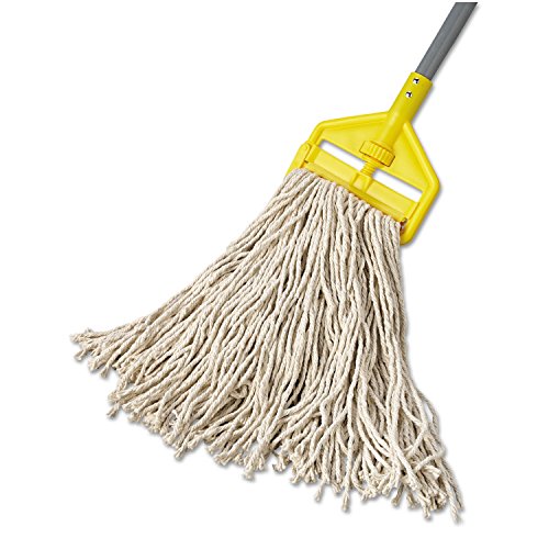 Rubbermaid F11612 Premium Cut-End Cotton Wet Mop Head 16oz White 1" Orange Band 12/Carton - size: 16 Oz., style: Single