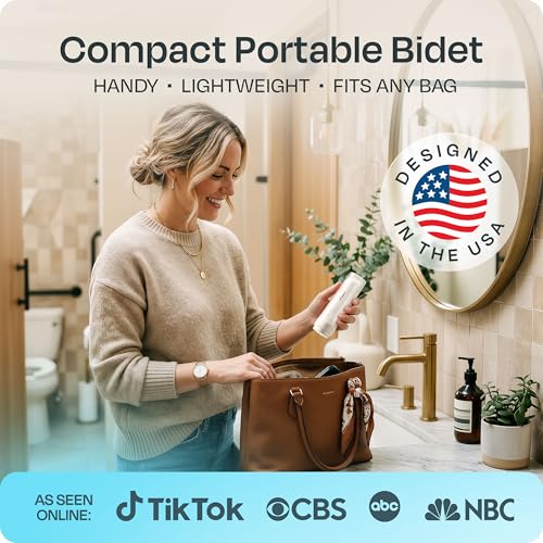 Portable Electric Bidet for Travel - Portable Bidet Rechargeable Handheld Sprayer with 3 High Pressure Modes, USB-C, Adjustable Nozzle & Extra Clean Kit, IPX6 Waterproof Peri Bottle (White) - color: White