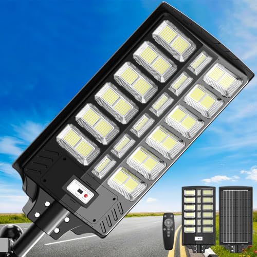 10000W Solar Street Lights Outdoor, IP67 Large Commercial Parking Lot Light - size: 10000W Large 1 Pack