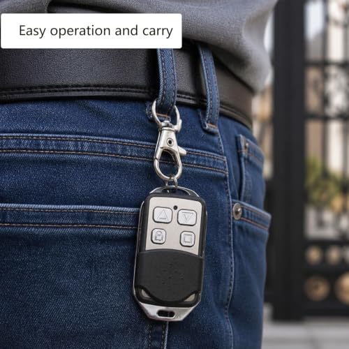Automatic Door Remote Control, Learning Code Compact Gate Openers Light Garage Door Opener Remote for Garage Swing Gate Sliding Entry Doors