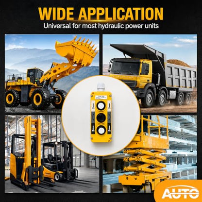 Waterproof Industrial 3 Button Electric Hoist Crane Pushbutton Switches with Box Holder COB Industrial Up Down Driving Push Button Switch Control