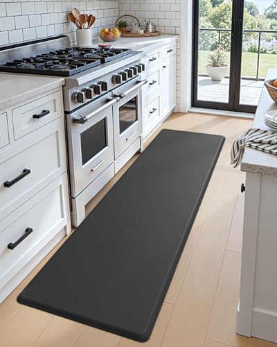 DEXI Anti Fatigue Kitchen Floor Mat Cushioned Standing Runner 70x20, Black - color: Black, size: 70"L x 20"W x 0.7"Th