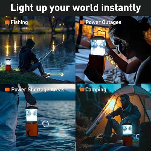 Environmentally Conscious Lighting, Saltwater Camping Lantern - Survival & Emergency Outdoor Ligh Simply add Salt Water to Activate The Light. It's that Easy - size: Large