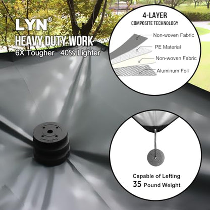 LYN Heavy Duty Emergency Blanket Survival Gear Waterproof Insulated Blanket Emergency Tarp for Camping, Hiking, Bushcraft - color: Gray