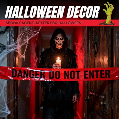 Halloween Decoration Danger Do Not Enter Tape 2 Pack, 3 in x 1000 ft - size: 2 Pack, style: Danger Do Not Enter