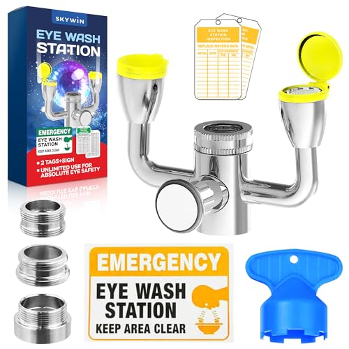 Eye Wash Kit, Push Style Eye Wash Units - 1 Pack - Yellow - color: Yellow, size: Pack of 1