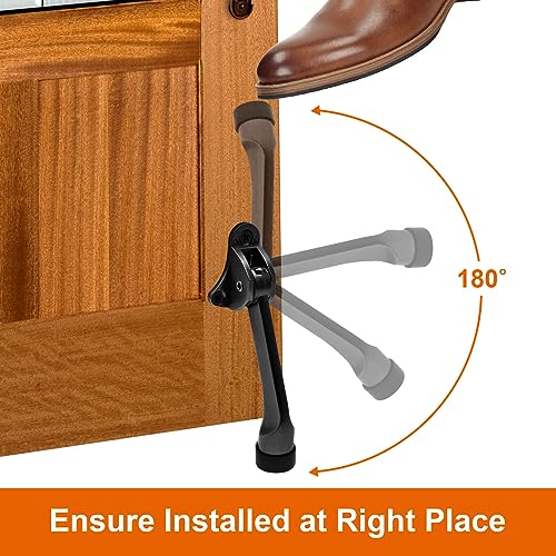 4 Inch KickDown Door Stopper, Black, 2pcs - color: Black, size: 2 Pieces