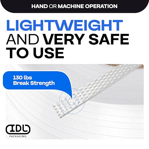 IDL Packaging 5 mm x 24000' Polypropylene (PP) Strapping Roll, USA-Made - size: Machine, 1/5"x24000'