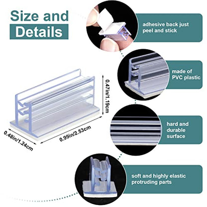 200 Pcs Self Adhesive Sneeze Guard Holder Acrylic Panels Name Tag