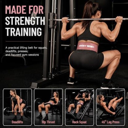 10mm Quick Lock Lever Belt Weightlifting for Men Women - color: Pink, size: XL(39-45inches)