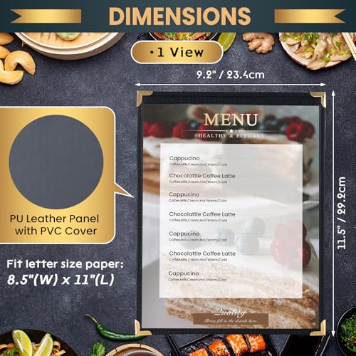 1 Page 1 View Menu Covers 8.5“ x 11”, 12 Pack - size: 1 View