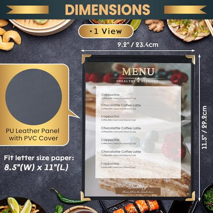 1 Page 1 View Menu Covers 8.5“ x 11”, 12 Pack - size: 1 View