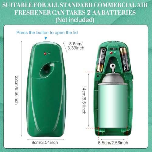 Maxcheck 4 Pcs Automatic Air Freshener Spray Dispenser for Room, Dark Green - color: Dark Green