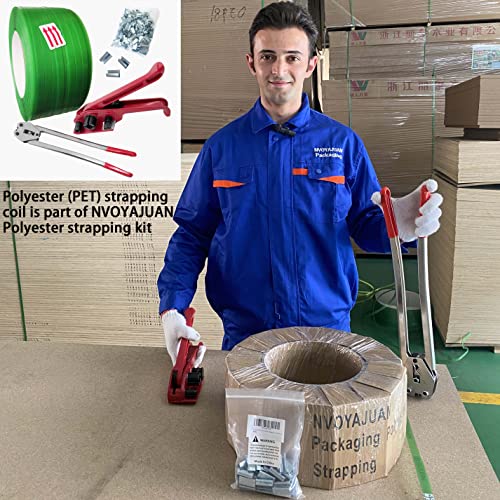 1/2" x.026 Polyester (PET) Strapping 330' Length Coil 770lbs Break Strength - size: 1/2"x330'