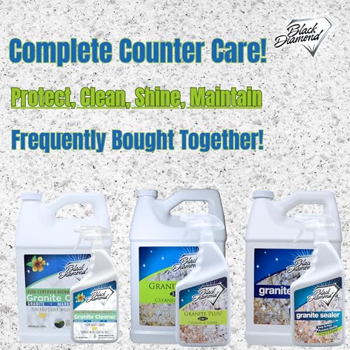 Black Diamond Stoneworks Granite Plus 2-in-1 Cleaner & Sealer, pH Neutral, Streak-Free Stone Cleaner for Granite, Marble, Quartz, Travertine & Limestone Countertops, Ready to Use, 32 Fl Oz (Pack of 2) - size: 32 Fl Oz (Pack of 2)