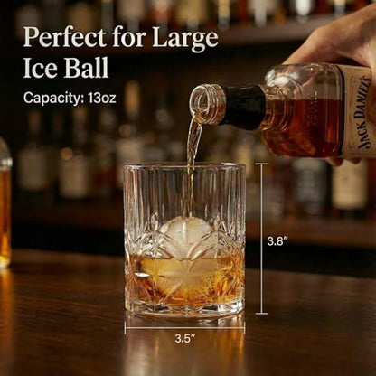 BELLAFORTE Tritan Plastic Whiskey Glasses Set of 4, 13oz Unbreakable Wine Glasses, Shatterproof Crystal Cut Drinking Glasses for Old Fashioned, Cocktails - BPA Free - Dishwasher Safe - Clear - color: Clear