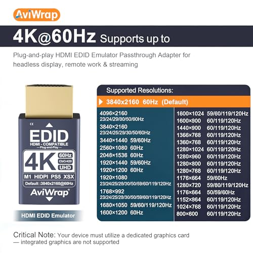 4K 60Hz HDMI EDID Emulator,HDCP Passthrough Adapter,2-Pack - color: 2K/120Hz, size: 2pack