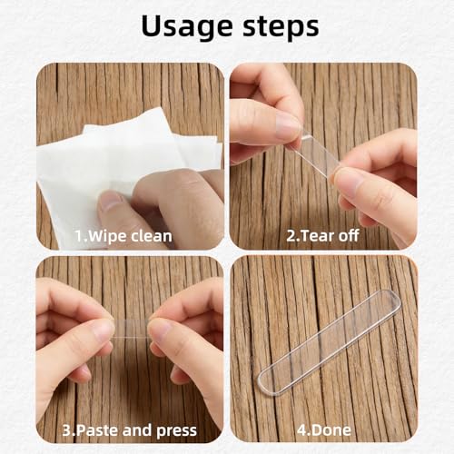 50 PCS Cabinet Door Bumper, Premium Long Strip Door Silencer