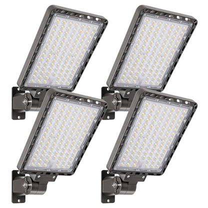 ledmo LED Parking Lot Light 240W Outdoor Flood Light Dusk to Dawn with Adjustable Wall Mount 37000lm IP65 LED Street Commercial Security Area Lighting for Yard Sport Barn Shop Warehouse 4 Pack - size: 240W/Wall Mount/2 Pack