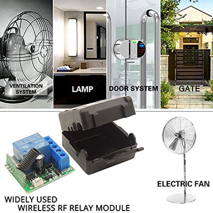 DieseRC 433Mhz Universal Wireless Remote Control Switch DC 12V 1CH RF Relay Receiver Module with 5 Transmitters EV1527 Learning Code Remote Switch - color: 1 Recever and 5 Transmitters