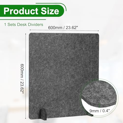 PATIKIL Desk Dividers 24" x 24",with 4Pcs Support Feet, Dark Gray Style C - color: Dark Gray Style C, size: 24" x 24"