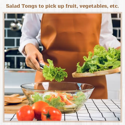 2 Pack Silver Polished Serving Tongs 9 Inch,12 Inch - color: Silver, size: 9 Inch, 12 Inch