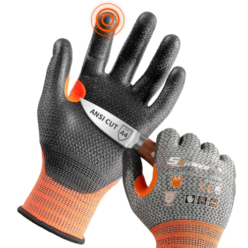 Schwer 12 Pairs A4 Cut Resistant Work Gloves, Reinforced Thumb, CR3066, XL - size: X-Large
