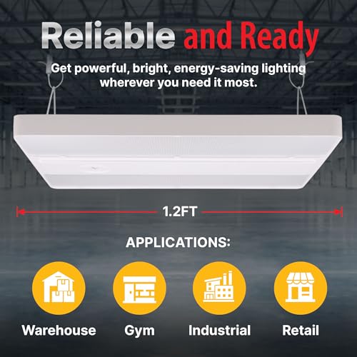 1-Pack LED High Bay Lights, Versatile 21,150 Lumens 150W Linear Fixture, 5000K Daylight, Peak 141LM/W Efficiency, 120-277V Universal, CRI>80, Commercial Grade, 7-Year Warranty - size: 150(120-277V)