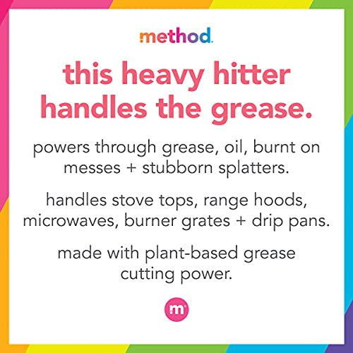 Method Heavy Duty Degreaser, Lemongrass Scent, Oven Cleaner & Stove Top Cleaner, 28 Oz Spray Bottles (Pack of 24) - size: 28 Fl Oz (Pack of 24)