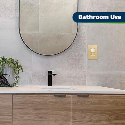 TOPGREENER in Wall PIR Motion Sensor Light Switch, Need Neutral Wire, Gold - color: Gold, size: 1 Pack