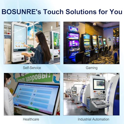 Industrial Capacitive Touch Display 8 Inch 24/7 Continuous Working Open-Frame Monitor, 1024x768 Capacitive LCD Monitor with VESA Mount for HMI Industrial Equipment - size: 8.0
