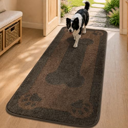 BSICPRO Dog Door Mat 24"x59", Teddy Brown Dirt Trapping Mud Mat - color: Teddy Brown, size: 24"x59"