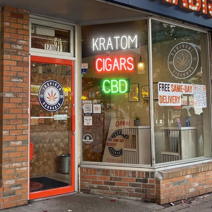 SpellBrite LED Neon DISPENSARY Sign for Business - White, 37" x 6" - color: White, size: DISPENSARY (37"x6.3")