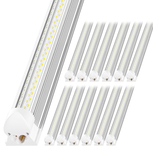 ONLYLUX LED Shop Light 4FT, 6000K 50W 7500LM Linkable(12 Pack)