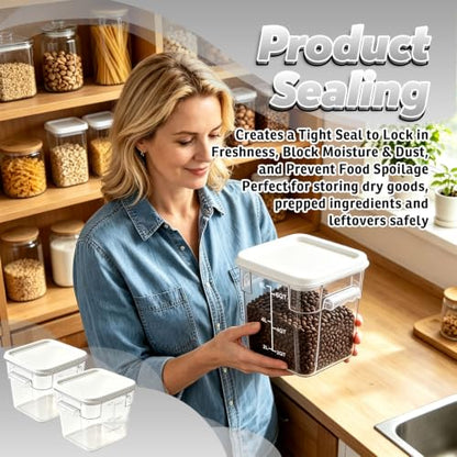 2 Pack 6QT Commercial Clear Food Storage Containers with Lid, NSF - color: White, size: 6Qt-2 Pack