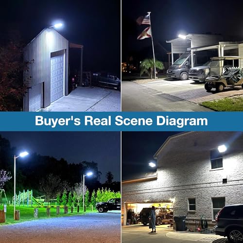 OKPRO Solar Street Light Outdoor, IP66 Waterproof Solar Lights Outdoor - size: 15000-2P