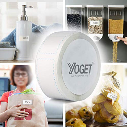 300pcs Removable Freezer Labels, Yoget 1 x 2 Inch Food Storage Stickers, Refrigerator Freezer Paper Label Easy Clean Leaves No Residue, Blue Food Labels Roll - style: 1''x 2'' Blue