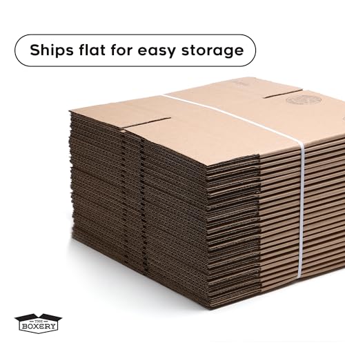 The Boxery 6"x6"x6" Corrugated Cardboard Boxes 100-Pack - size: 6 x 6 x 6"