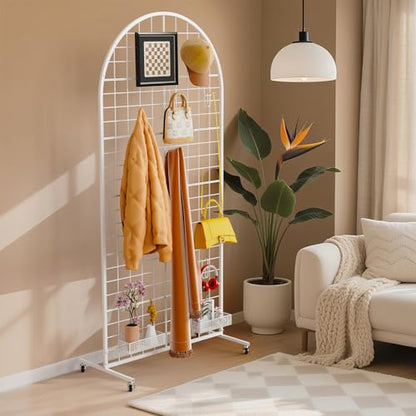 VGMiu Grid Wall Panel 2.6' x 5.8' FT Metal Grid Display Stand 1PCS White - color: White, size: 5.8 ft