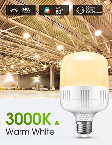 L LOHAS LED Super Bright Light Bulbs, 250-300W Equivalent - color: Soft White