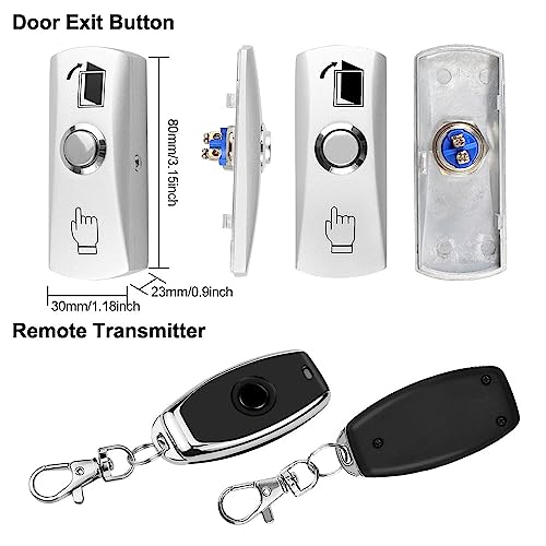 YiToo Access Control System Kit 433MHz Remote Control Opener with Eletric Drop Bolt Lock 12VDC for Narrow Door - style: With Bolt Lock