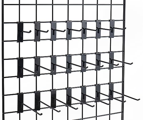 4" Black Gridwall Hooks 32 Pcs with Protective Head - color: 32 Pcs, size: 4‘’