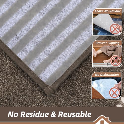BEQHAUSE Stair Landing Rug Non-Slip 30"x30", Landing Mats for Stairs, Brown - color: Brown - Dog Paws, size: 30 in X 30 in (1 Pieces)