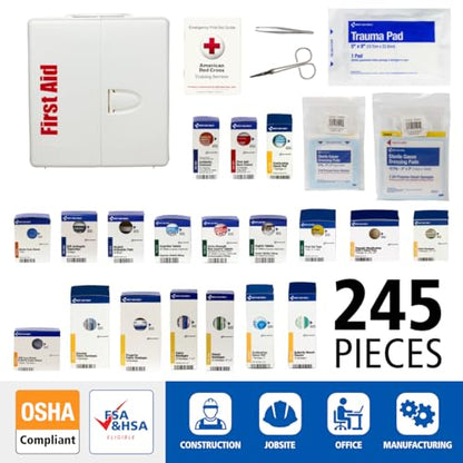 SmartCompliance 50-Person OSHA First Aid Cabinet with Medications