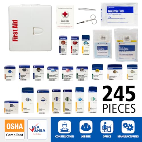 SmartCompliance 50-Person OSHA First Aid Cabinet with Medications