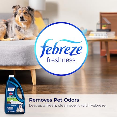 Bissell Multi-Surface Pet Formula with Febreze Freshness,22951,64 Fl Oz,Use on Sealed Hard Floors,and Area Rugs,Removes Tough Messes,Febreze Freshness,(Pack of 2) - size: 64 Fl Oz (Pack of 2)
