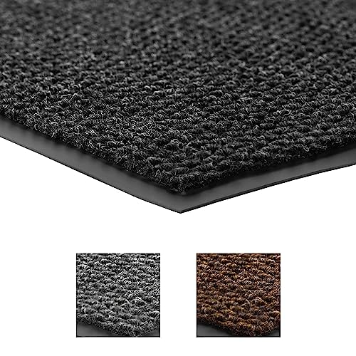 Notrax-136S0034 Carpeted Entrance Mat, Charcoal, 3ft.x4ft. - color: Charcoal, size: 4" x 3" (Rectangular)