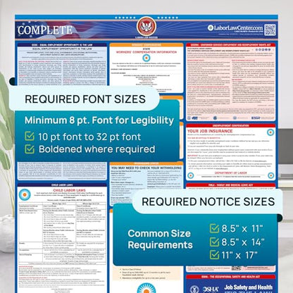 Labor Law Posters Virginia 2027, 2-Pack, State, Federal Workplace Notices - style: Laminated 2-Pack