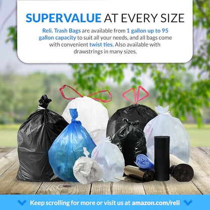 Reli. 65 Gallon Trash Bags Heavy Duty | Made in USA